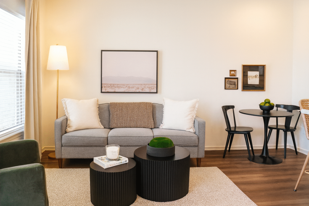 The Hartley Lubbock Apartments Model Living Room